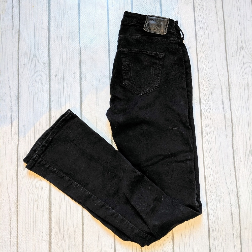 True Religion Jennie Curvy Bootcut Black Jeans